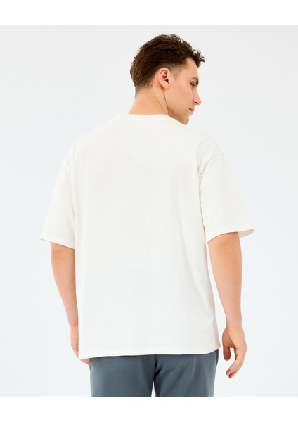 M Heavy Fabric T-Shirt Erkek Beyaz Tshirt S2520120-3855 fiyatları