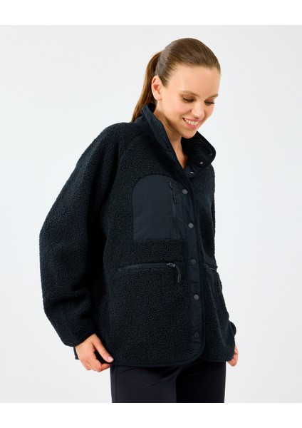 W Woven Detailed Pull Over Sherpa Kadın Siyah Mont S2520218-3817 fiyatları