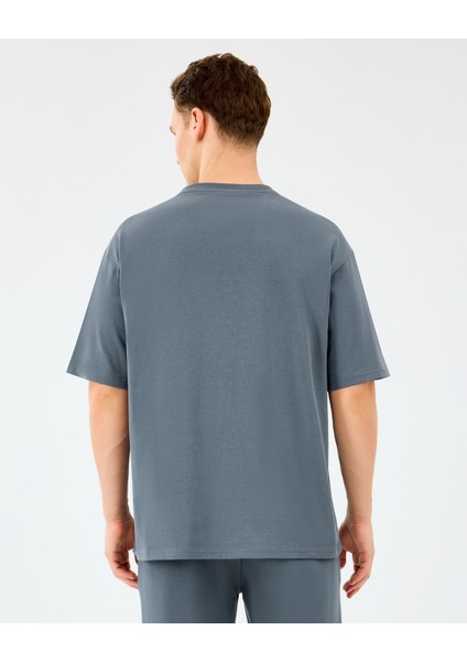 M Heavy Fabric T-Shirt Erkek Gri Tshirt S2520120-3998 fiyatları