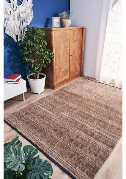 Gloria 4002 Bej - Jüt Halı | Modern Dekoratif Dokuma Halı