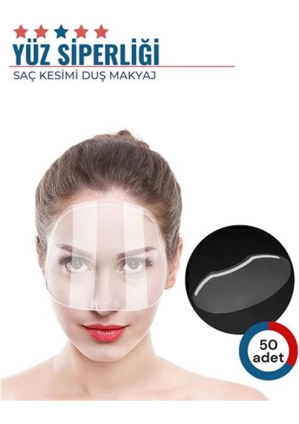 50 Adet Saç Kesimi Duş Makyaj Yüz Koruma Siperliği fiyatları