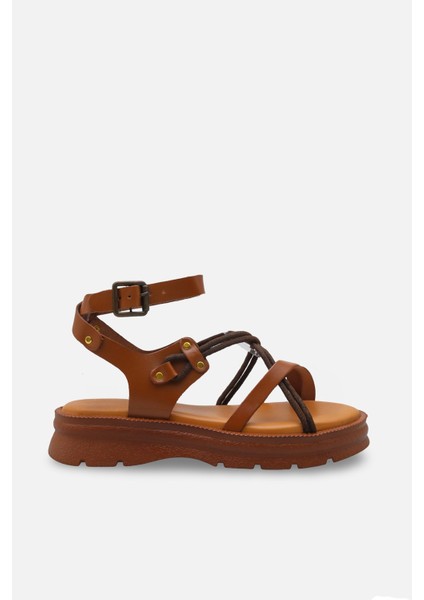 Günlük Kadın Hakiki Deri Sandalet