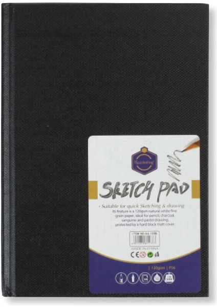 Sert Kapak Sketchbook Eskiz Çizim Defteri 120 Gr. A5 56 Yaprak