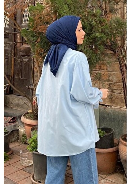 Kol Detaylı Gömlek Bebe Mavisi fırsatları