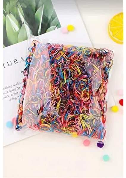 Ultra Esnek Kopmaz Renkli Saç Örgü Lastiği 500 Adet