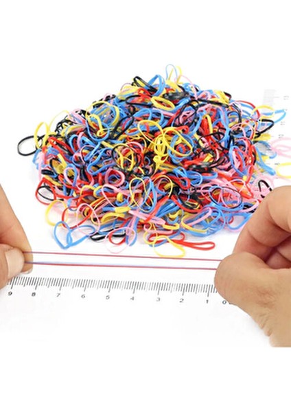 Ultra Esnek Kopmaz Renkli Saç Örgü Lastiği 500 Adet fiyatları