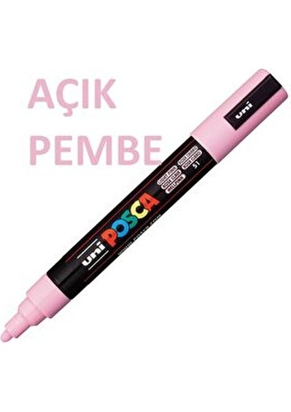 Posca Açık Pembe Marker 1 Adet 1.8-2.5mm Ölçülerle Yüksek Kalite Japon Üretimi
