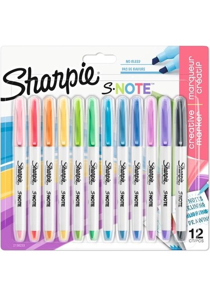 S-Note Creative Marker Işaretleme Kalemi Seti 12 Renk