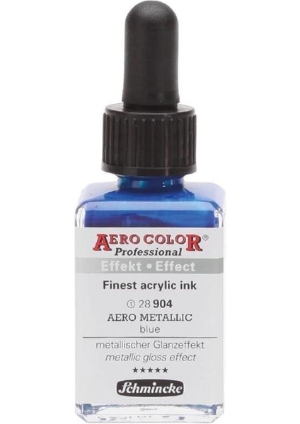 Aero Color Akrilik Mürekkep 28 Ml. 904 Aero Metallic Blue