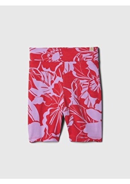 Kız Bebek Pembe Mix And Match Biker Şort Regular Fit Yazlık Rahat Kesim Baskılı
