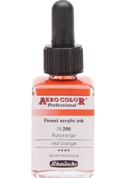 Aero Color Akrilik Mürekkep 28 Ml. 205 Red Orange