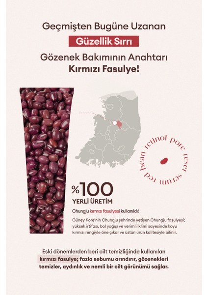Retinol ve Kırmızı Fasulye Özlü, Sıkı Görünüm Sunan Serum Red Bean Retinol Pore Reset Serum modelleri