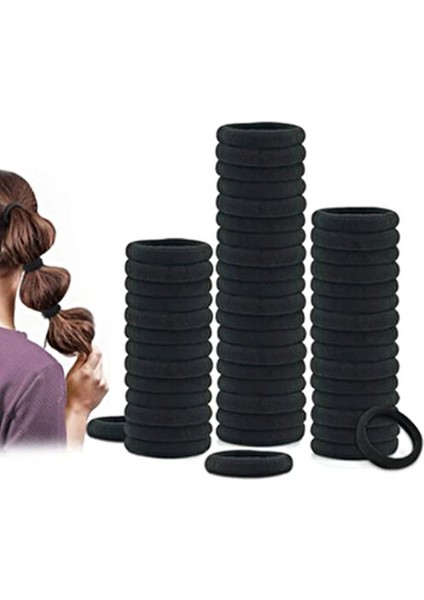 Kadın 50'li Siyah Ultra Esnek Havlu Lastik Toka Seti modelleri