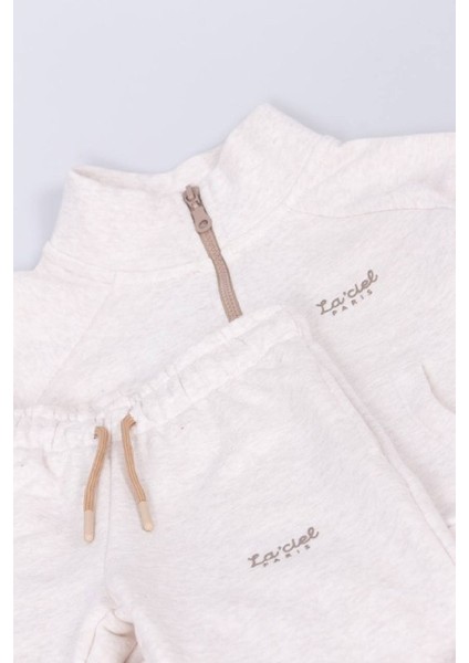 La’ciel Paris Dik Yaka Baskılı Bej Takım fiyatları