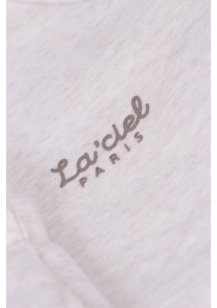 La’ciel Paris Dik Yaka Baskılı Bej Takım modelleri