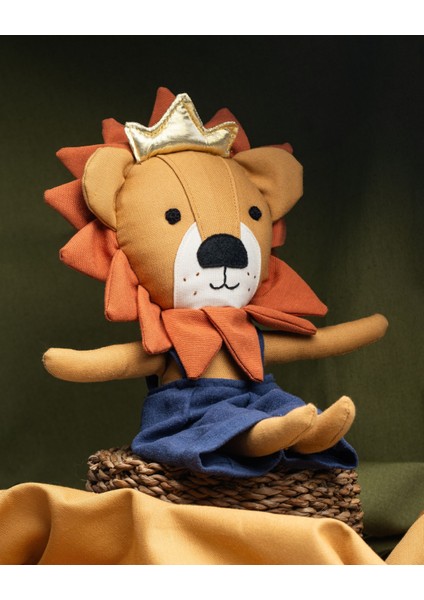 Bez Bebek Oyuncak Aslan Lio %100 Pamuk El Yapımı