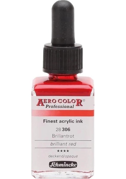Aero Color Akrilik Mürekkep 28 Ml. 306 Brilliant Red