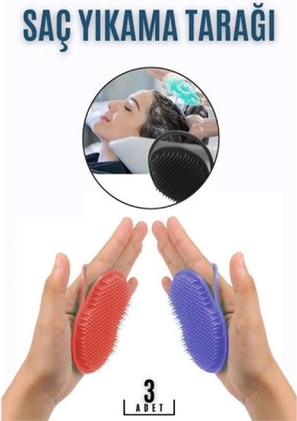 Saç Yıkama Tarağı Avuçiçi 3 Lü Set Belgiqa Design fiyatları