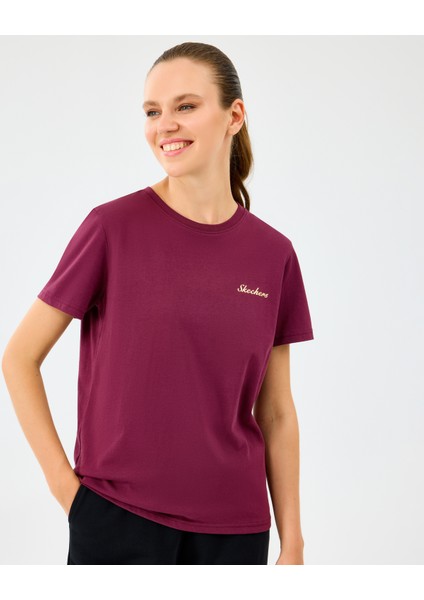 W Light Fabric T-Shirt Kadın Bordo Tshirt S2520239-3877 fiyatları