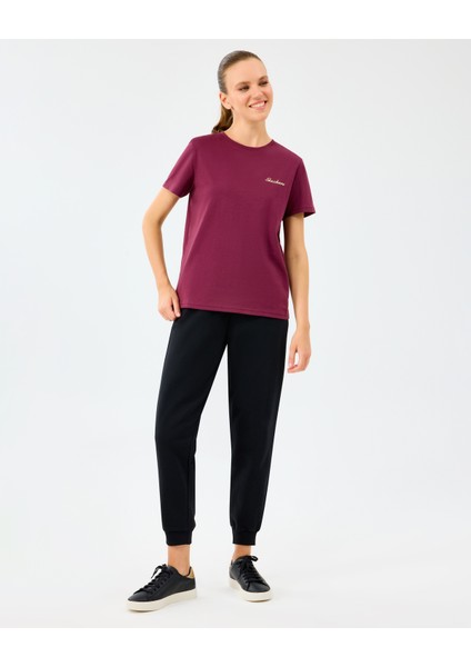 W Light Fabric T-Shirt Kadın Bordo Tshirt S2520239-3877 fırsatları