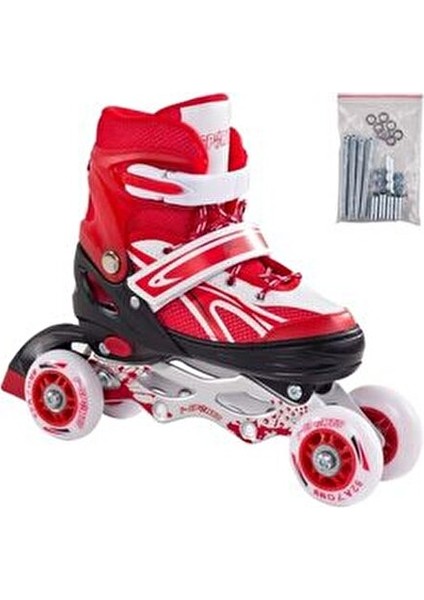 Ayarlabilir 2 2 Işıklı Metal Alıştırma Pateni Çanta Hediyeli