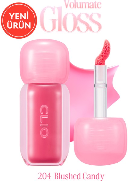 Pigmentli, Parlak Bitişli Dolgunlaştırıcı Lip Gloss Clıo Volumate Gloss 204 Blushed Candy