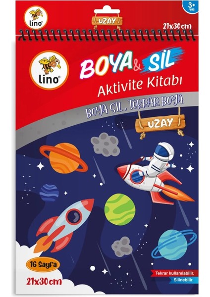 Boya & Sil Aktivite Boyama Kitabı A4 Uzay