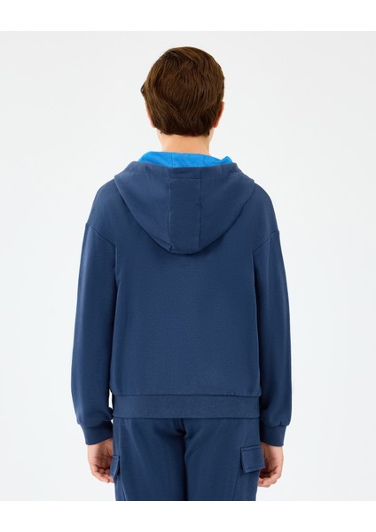 B Full Zip Sweatshirt Büyük Erkek Çocuk Lacivert Sweatshirt SK2520016-0530 modelleri