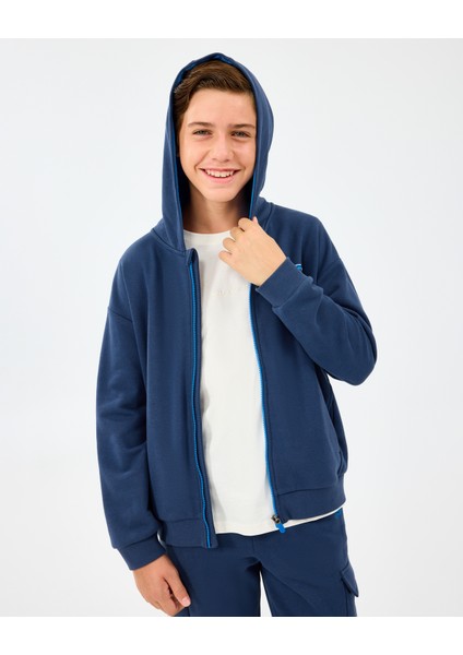 B Full Zip Sweatshirt Büyük Erkek Çocuk Lacivert Sweatshirt SK2520016-0530 indirimleri