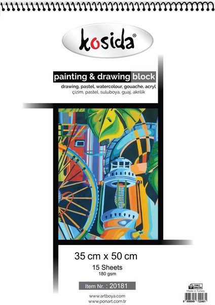 Painting & Drawing Blok Resim Defteri 35X50 Cm. 180 Gr. 15 Yaprak (20 181)