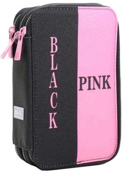 Bback 3 Katlı Kalem Çantası / Kalemlik / Kalem Kutusu Black Supertrendk