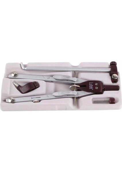 Lutek Uzatma Ayaklı Hassas Ayarlı Metal Pergel Seti