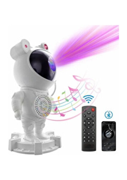 Astronot Projektör Bluetooth Hoparlör Yıldız Işıklı Galaksi Samanyolu Gece Lambası Kumandalı fiyatları