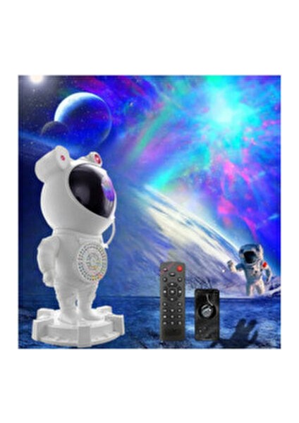 Astronot Projektör Bluetooth Hoparlör Yıldız Işıklı Galaksi Samanyolu Gece Lambası Kumandalı modelleri