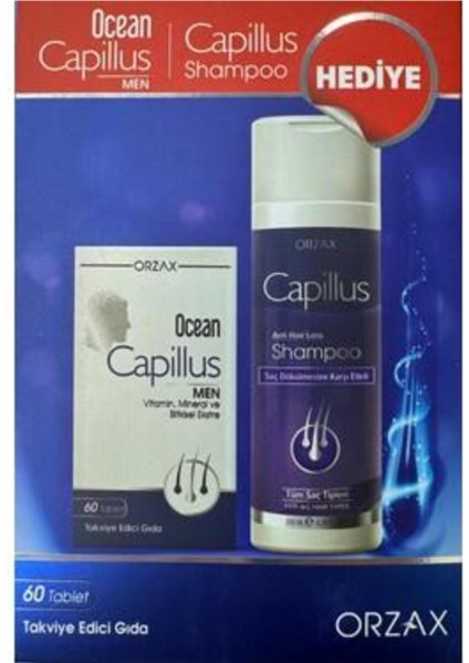 Asfstore Ocean Capillus Men 60 Tablet + Capillus Şampuan 200 ml Hediyeli