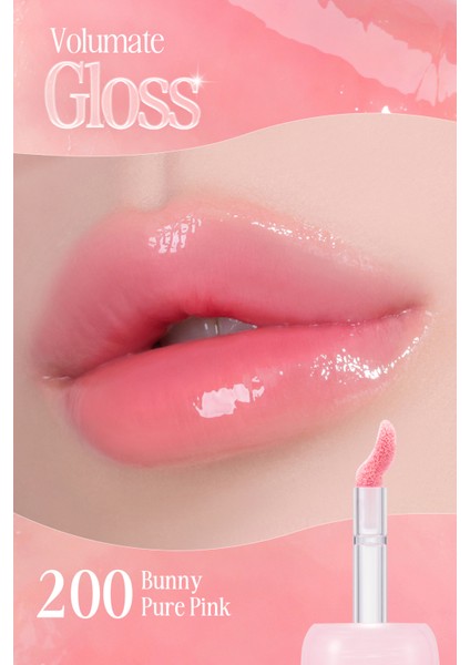 Pigmentli, Parlak Bitişli Dolgunlaştırıcı Lip Gloss Clıo Volumate Gloss 200 Bunny Pure Pink fiyatları