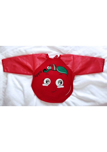 0-12 Ay Kollu Şirin Renkli Desenli Mama Önlüğü