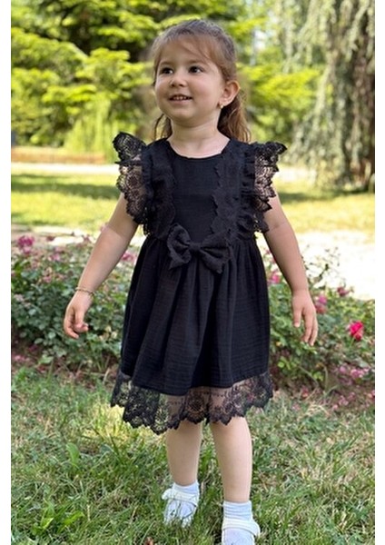 Kız Bebek Elbise Kız Çocuk Elbise Doğum Günü Parti Düğün Elbise Dantelli Kısa Kol astarlı elbise fiyatları