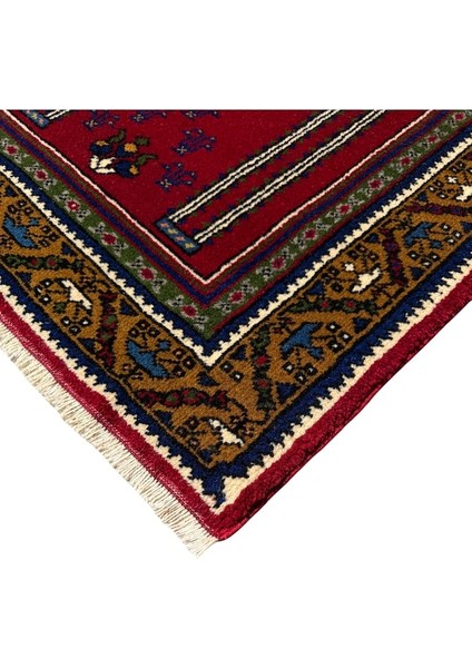 El Dokuma Sıfır Taşpınar Halısı Seccade 74X120 Kırmızı %100 Yün Hatasız Namazlık Kırmızı fiyatları