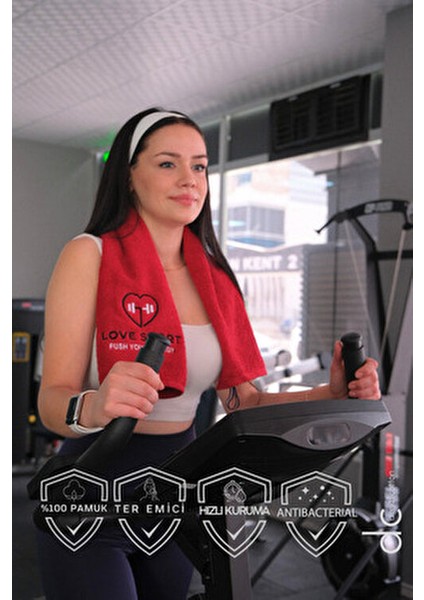 Nakışlı Sporcu Havlusu Pamuklu, Anti Bakteriyel, Ter Emici Fitness Plates Boks Tenis Spor Havlusu fiyatları