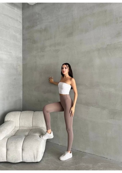 Kadın Yüksel Bel Korse Detay Toparlayıcı Tayt