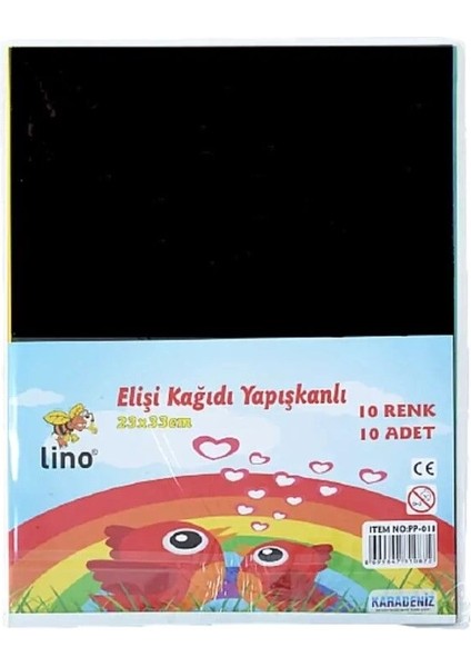 Elişi Kağıdı Yapışkanlı A4 10 Renk (PP-011)