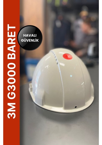 G3000 Beyaz Baret Mandallı Havalı Siperlikli Endüstriyel Kask Modeli fiyatları