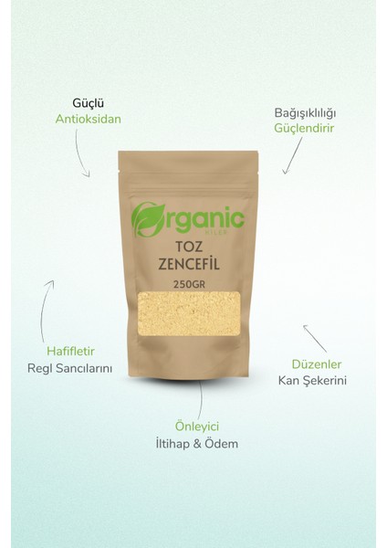Toz Zencefil %100 Taze Öğütülmüş 250GR ( Zingiber Officinale ) Katkısız - Yeni Mahsul fiyatları