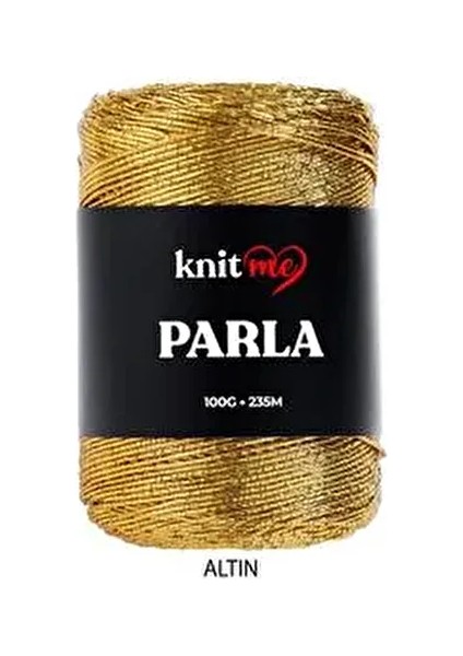 Parla Altın Simli Örgü İpliği Hafif Akrilik 100 gr 235 mt Parlak Renk