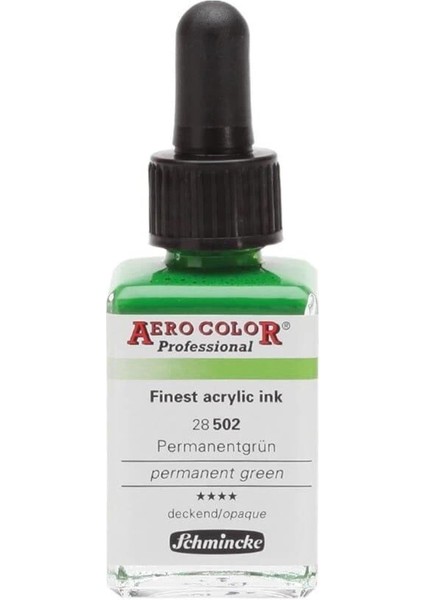 Aero Color Akrilik Mürekkep 28 Ml. 502 Permanent Green