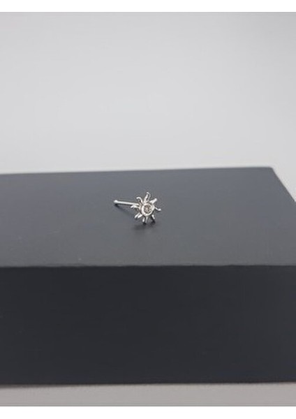 925 Ayar Gümüş Zirkon Taşlı ''güneş'' Hızma (En: 9 Mm)