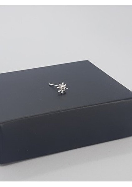 925 Ayar Gümüş Zirkon Taşlı ''güneş'' Hızma (En: 9 Mm)
