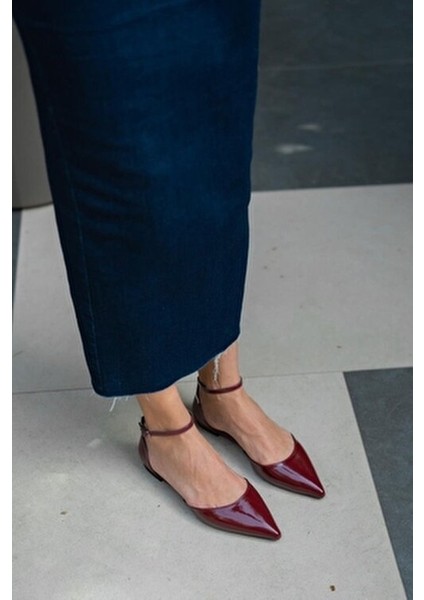 Kadın Bordo Babet 2cm Kısa Alçak Topuklu Günlük Kullanım Çok Rahat Ayakkabı fiyatları