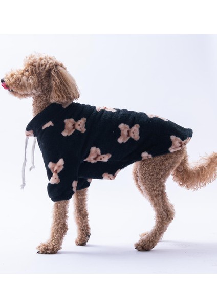 Siyah Soft Bear Büyük Irk Sweat Orta Büyük Irk Köpek Kıyafeti Pelüş Sweat fırsatları